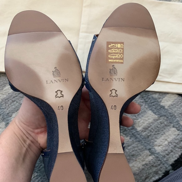 Lanvin Denim Wedge Sandal - Picture 8 of 8